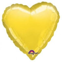 Yellow Heart Balloon - SOLIDS MYLAR - Party Supplies - America Likes To Party