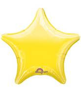 Yellow Star Balloon - SOLIDS MYLAR - Party Supplies - America Likes To Party