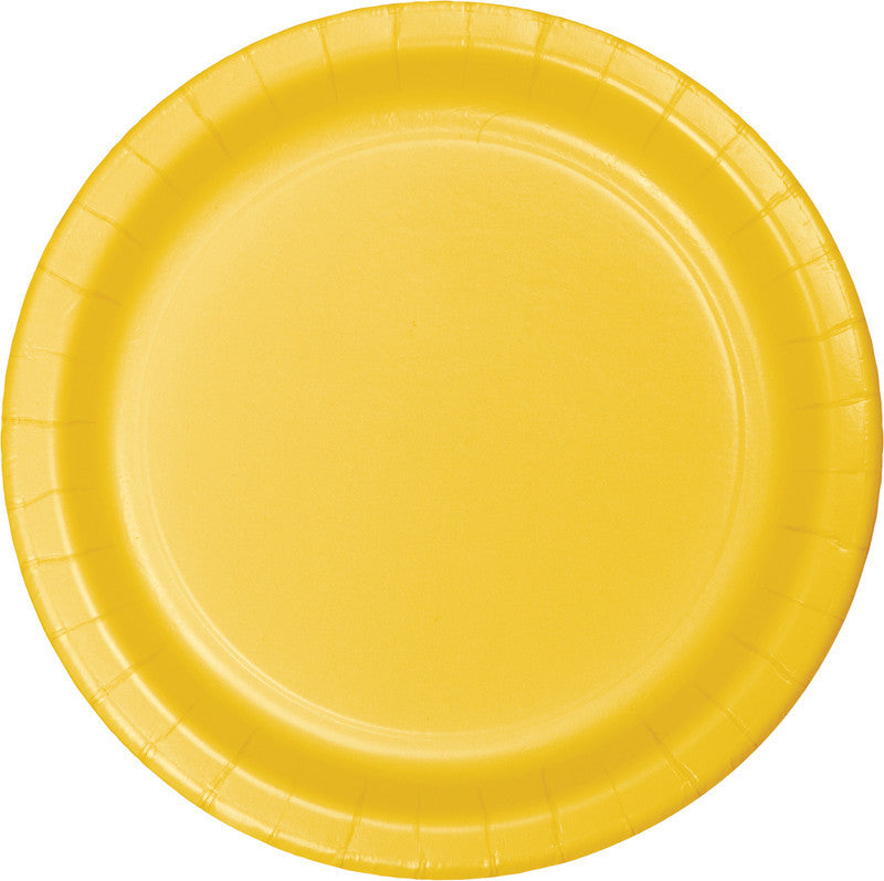 Sunshine Yellow Big Party Pack Paper Lunch Plates 50ct - BIG PARTY PACKS - Party Supplies - America Likes To Party