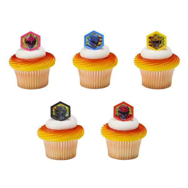 Power Ranger Cupcake Rings 12ct - CUPCAKE - Party Supplies - America Likes To Party
