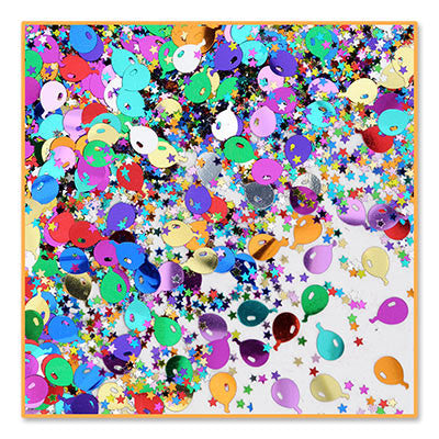Balloons & Stars Confetti - CONFETTI - Party Supplies - America Likes To Party