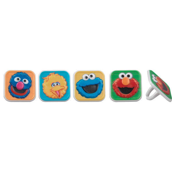 Sesame Street Cupcake Rings 12ct - CUPCAKE - Party Supplies - America Likes To Party