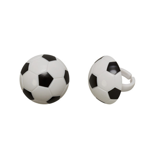 Soccer Cupcake Rings 12ct - CUPCAKE - Party Supplies - America Likes To Party