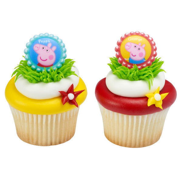 Peppa Pig Cupcake Rings 12ct - CUPCAKE - Party Supplies - America Likes To Party