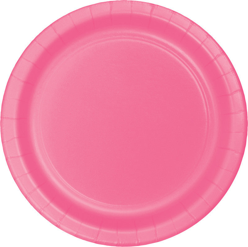 Bright Pink Big Party Pack Paper Dessert Plates 50ct - BIG PARTY PACKS - Party Supplies - America Likes To Party
