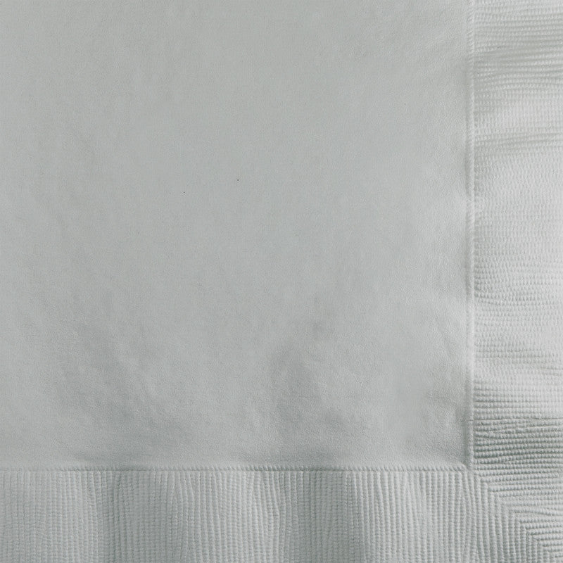 Silver Big Party Pack Beverage Napkins 125ct - BIG PARTY PACKS - Party Supplies - America Likes To Party