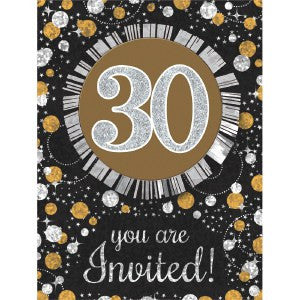 30th Sparkling Celebration Invitations - SPARKLING CELEBRATION - Party Supplies - America Likes To Party