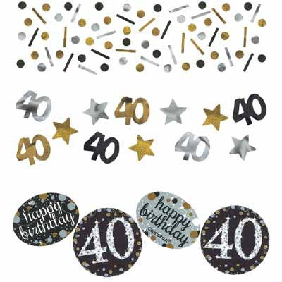 40th Sparkling Celebration Confetti - SPARKLING CELEBRATION - Party Supplies - America Likes To Party