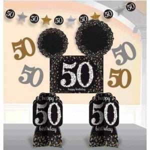 50th Sparkling Celebration Room Decorationg Kit - SPARKLING CELEBRATION - Party Supplies - America Likes To Party