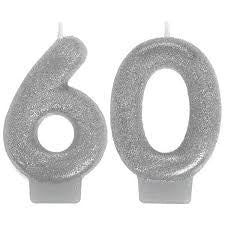 60th Sparkling Celebration Candle - SPARKLING CELEBRATION - Party Supplies - America Likes To Party
