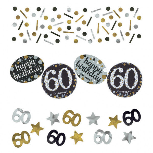 60th Sparkling Celebration Confetti - SPARKLING CELEBRATION - Party Supplies - America Likes To Party