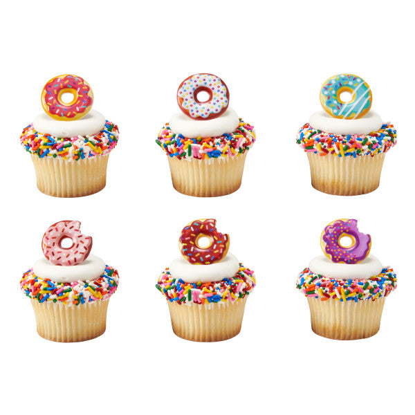 Donut Cupcake Rings 12ct - CUPCAKE - Party Supplies - America Likes To Party