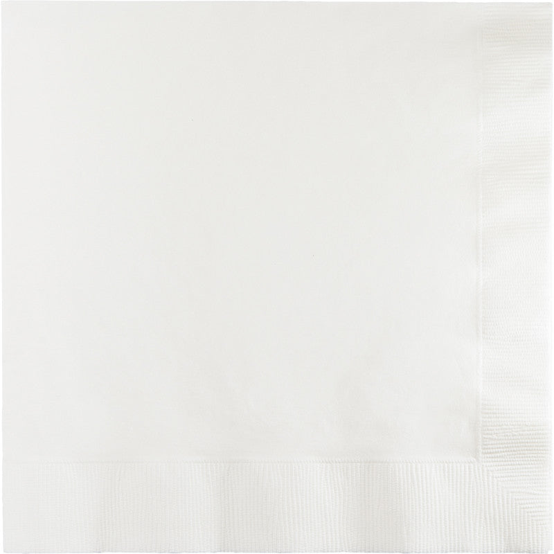Frosty White Big Party Pack Beverage Napkins 125ct - BIG PARTY PACKS - Party Supplies - America Likes To Party
